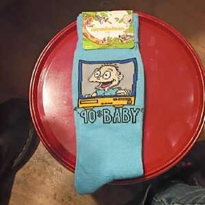 Nickelodeon Light Blue Rugrats Character Socks
